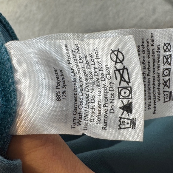 Eddie Bauer Leggings Womens Size Large Turquoise Cropped Athleisure Pockets - Picture 2 of 9